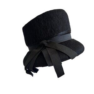 Vintage Woman's Black wool hat